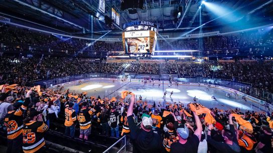 'Electric' half-capacity crowd 'gave our team a lot of life' taken at PPG Paints Arena (Penguins)